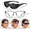 image:imageDUCO Polarized Fitover Sunglasses UV400 Protection amp HD for Unisex 895302 M Black Frame Gray Lens