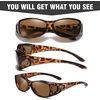 image:imageDUCO Polarized Fitover Sunglasses UV400 Protection amp HD for Unisex 895303 M Tortoise Frame Brown Lens