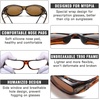 image:imageDUCO Polarized Fitover Sunglasses UV400 Protection amp HD for Unisex 895303 M Tortoise Frame Brown Lens