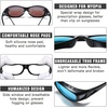 image:imageDUCO Polarized Fitover Sunglasses UV400 Protection amp HD for Unisex 895304 M Black Frame Revo Blue Lens