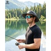 image:imageDUCO Polarized Fitover Sunglasses UV400 Protection amp HD for Unisex 895304 M Black Frame Revo Blue Lens