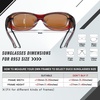 image:imageDUCO Polarized Fitover Sunglasses UV400 Protection amp HD for Unisex 895305 M Wine Red Frame Brown Lens