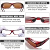 image:imageDUCO Polarized Fitover Sunglasses UV400 Protection amp HD for Unisex 895305 M Wine Red Frame Brown Lens