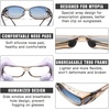 image:imageDUCO Polarized Fitover Sunglasses UV400 Protection amp HD for Unisex 895309 M Transparent Brown Frame Blue Lens