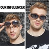 image:imageDUCO Polarized Fitover Sunglasses UV400 Protection amp HD for Unisex 895309 M Transparent Brown Frame Blue Lens