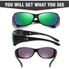 image:imageDUCO Polarized Fitover Sunglasses UV400 Protection amp HD for Unisex 8953M Black Frame Revo Green