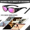 image:imageDUCO Polarized Fitover Sunglasses UV400 Protection amp HD for Unisex 8953M Black Frame Revo Purple