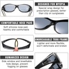 image:imageDUCO Polarized Fitover Sunglasses UV400 Protection amp HD for Unisex 8953M Black Frame Yellow Temple Grey Lens
