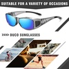 image:imageDUCO Polarized Fitover Sunglasses UV400 Protection amp HD for Unisex 8953M Clear Grey Frame Revo Blue