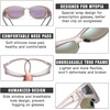image:imageDUCO Polarized Fitover Sunglasses UV400 Protection amp HD for Unisex 8953M Transparent Grey Frame Revo Green Lens