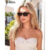 image:imageDUCO Polarized Fitover Sunglasses UV400 Protection amp HD for Unisex 8960Black Frame Grey Lens