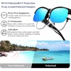 image:imageDUCO Polarized Fitover Sunglasses UV400 Protection amp HD for Unisex 8960Black Frame Revo Blue Lens