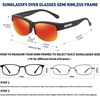 image:imageDUCO Polarized Fitover Sunglasses UV400 Protection amp HD for Unisex 8960Matte Black Frame Revo Red Lens