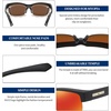 image:imageDUCO Polarized Fitover Sunglasses UV400 Protection amp HD for Unisex 8960Matte Black Frame Revo Red Lens