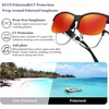 image:imageDUCO Polarized Fitover Sunglasses UV400 Protection amp HD for Unisex 8960Matte Black Frame Revo Red Lens