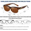image:imageDUCO Polarized Fitover Sunglasses UV400 Protection amp HD for Unisex 8960Tortoise Frame Brown Lens