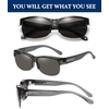 image:imageDUCO Polarized Fitover Sunglasses UV400 Protection amp HD for Unisex 8960Transparent Grey Frame Grey Lens
