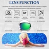 image:imageDUCO Polarized Fitover Sunglasses UV400 Protection amp HD for Unisex 8960Transparent Grey Frame Revo Green Lens