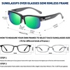 image:imageDUCO Polarized Fitover Sunglasses UV400 Protection amp HD for Unisex 8960Transparent Grey Frame Revo Green Lens