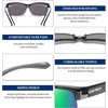 image:imageDUCO Polarized Fitover Sunglasses UV400 Protection amp HD for Unisex 8960Transparent Grey Frame Revo Green Lens