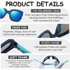 image:imageDUCO Polarized Kids Sunglasses Boys Cute Unbreakable Sunglasses for Kids UV400 Protection Age 510 K019Blue Frame Blue Temple