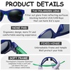 image:imageDUCO Polarized Kids Sunglasses Boys Cute Unbreakable Sunglasses for Kids UV400 Protection Age 510 K019Blue Frame Green Temple