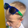 image:imageDUCO Polarized Kids Sunglasses Boys Cute Unbreakable Sunglasses for Kids UV400 Protection Age 510 K019Blue Frame Green Temple
