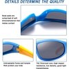 image:imageDUCO Polarized Kids Sunglasses with Strap 410 Age  22g K001  UV400 Protection Sports Glasses for Boys Girls Impactresistant Running Shades for Cycling SoftballK001blue Grey for Age 610