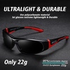 image:imageDUCO Polarized Kids Sunglasses with Strap 410 Age  22g K001  UV400 Protection Sports Glasses for Boys Girls Impactresistant Running Shades for Cycling SoftballK001black Red for Age 610