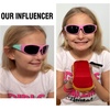 image:imageDUCO Polarized Kids Sunglasses with Strap 410 Age  22g K001  UV400 Protection Sports Glasses for Boys Girls Impactresistant Running Shades for Cycling SoftballK001pink Grey for Age 610