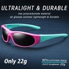 image:imageDUCO Polarized Kids Sunglasses with Strap 410 Age  22g K001  UV400 Protection Sports Glasses for Boys Girls Impactresistant Running Shades for Cycling SoftballK001pink Grey for Age 610