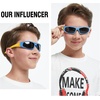 image:imageDUCO Polarized Kids Sunglasses with Strap 410 Age  22g K001  UV400 Protection Sports Glasses for Boys Girls Impactresistant Running Shades for Cycling SoftballK001blue Grey for Age 610
