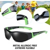 image:imageDUCO Polarized Kids Sunglasses with Strap 410 Age  22g K001  UV400 Protection Sports Glasses for Boys Girls Impactresistant Running Shades for Cycling SoftballK001green for Age 610