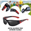 image:imageDUCO Polarized Kids Sunglasses with Strap 410 Age  22g K001  UV400 Protection Sports Glasses for Boys Girls Impactresistant Running Shades for Cycling SoftballK001black Red for Age 610
