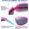 image:imageDUCO Polarized Kids Sunglasses with Strap 410 Age  22g K001  UV400 Protection Sports Glasses for Boys Girls Impactresistant Running Shades for Cycling SoftballK001pink Grey for Age 610