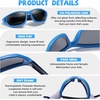 image:imageDUCO Polarized Kids Sunglasses with Strap for Boys Girls Youth Sports Baseball Sunglasses 100 UV Protection K029