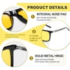 image:imageDUCO Polarized Night Vision Glasses for Men and Women Yellow Safety Driving Glasses with UV Protection and Anti GlareA01black Frame Night Vision Lens