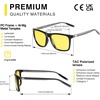 image:imageDUCO Polarized Night Vision Glasses for Men and Women Yellow Safety Driving Glasses with UV Protection and Anti GlareA01black Frame Night Vision Lens