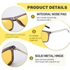 image:imageDUCO Polarized Night Vision Glasses for Men and Women Yellow Safety Driving Glasses with UV Protection and Anti GlareA02transparent Grey Frame Night Vision Lens