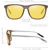 image:imageDUCO Polarized Night Vision Glasses for Men and Women Yellow Safety Driving Glasses with UV Protection and Anti GlareA02transparent Grey Frame Night Vision Lens
