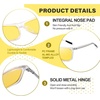 image:imageDUCO Polarized Night Vision Glasses for Men and Women Yellow Safety Driving Glasses with UV Protection and Anti GlareA03transparent Frame Silver Temple Night Vision Lens