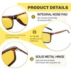 image:imageDUCO Polarized Night Vision Glasses for Men and Women Yellow Safety Driving Glasses with UV Protection and Anti GlareA04tortoise Frame Night Vision Lens