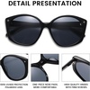 image:imageDUCO Polarized Oversized Sunglasses for Women Trendy Round Designer Sun Glasses Big Shades UV400 Protection DC1106