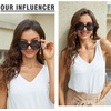 image:imageDUCO Polarized Oversized Sunglasses for Women Trendy Round Designer Sun Glasses Big Shades UV400 Protection DC1106