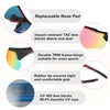 image:imageDUCO Polarized Sports Cycling Sunglasses for Men with 5 Interchangeable Lenses for Running Golf Fishing Hiking Baseball 0020 0021Red