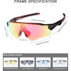 image:imageDUCO Polarized Sports Cycling Sunglasses for Men with 5 Interchangeable Lenses for Running Golf Fishing Hiking Baseball 0020 0021Red