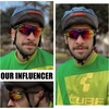 image:imageDUCO Polarized Sports Cycling Sunglasses for Men with 5 Interchangeable Lenses for Running Golf Fishing Hiking Baseball