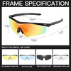 image:imageDUCO Polarized Sports Cycling Sunglasses for Men with 5 Interchangeable Lenses for Running Golf Fishing Hiking Baseball