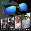 image:imageDUCO Polarized Sports Sunglasses for Men Women UV400 Protection Sun Glasses for Cycling Fishing Running and Driving F101Black Blue Frame Revo Blue Lens