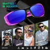 image:imageDUCO Polarized Sports Sunglasses for Men Women UV400 Protection Sun Glasses for Cycling Fishing Running and Driving F101Black Purple Frame Revo Blue Lens